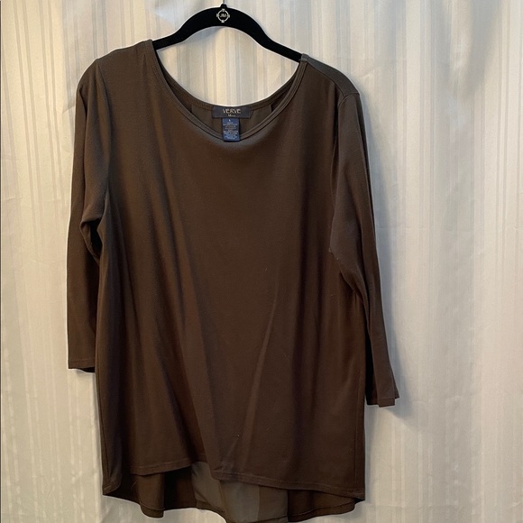 Verve Tops - Vince Women's Brown Tunic Blouse
